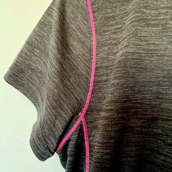 SPORTS ESSENTIALS ACTIVEWEAR JERSEY SLIM MED DRK GRAY PINK SEAMS UNISEX SS - Picture 3 of 7